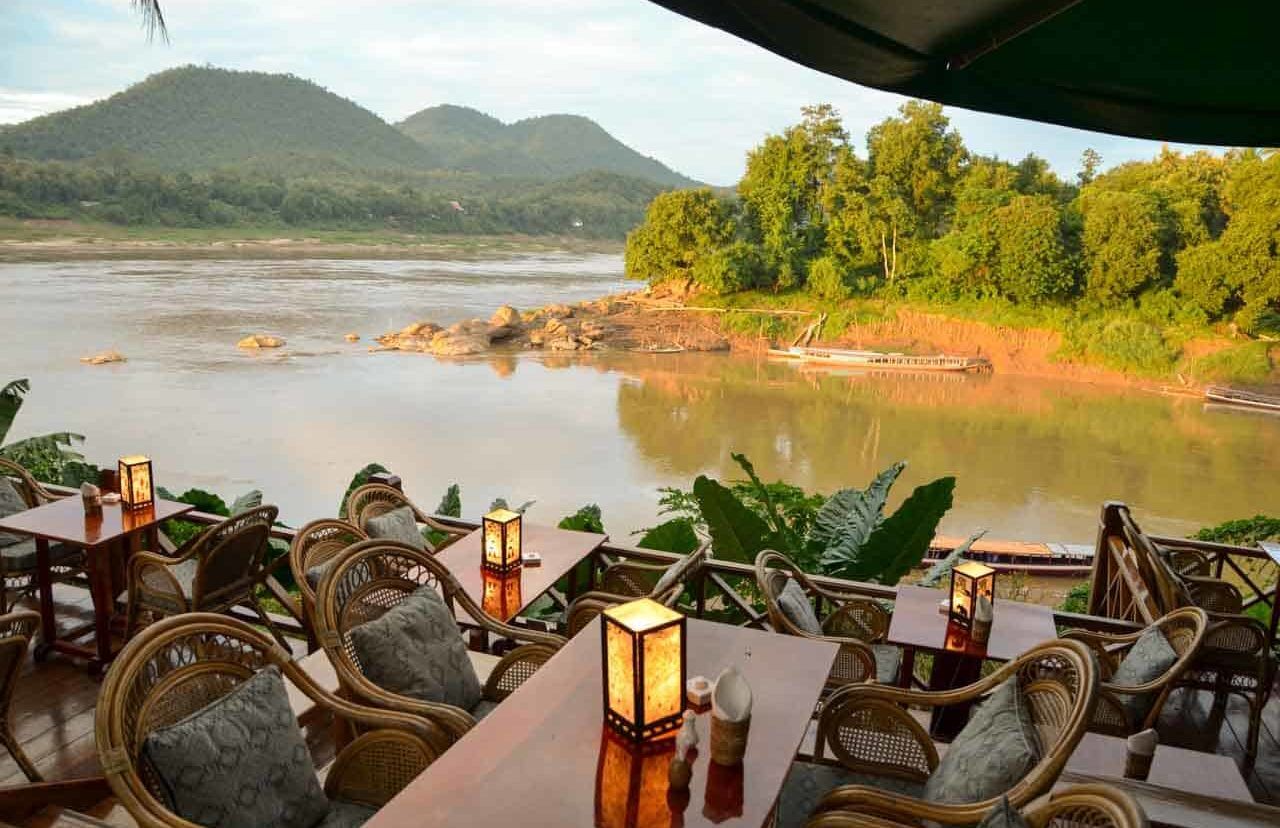 Pure serenity on the Mekong at golden hour